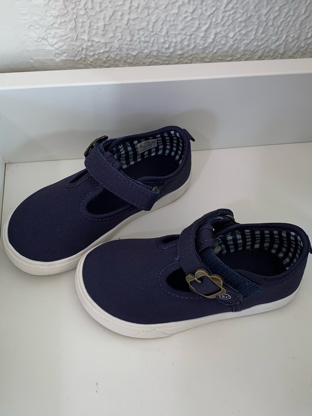 Stride Rite Navy Blue Mary Jane Canvas Kids Shoes
